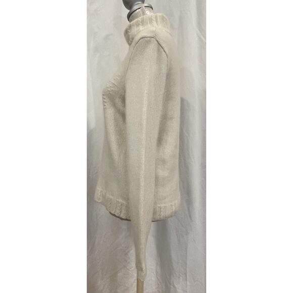 Vintage Ralph Lauren Wool Angora Sweater Turtleneck Embellished Snowflake PL - Picture 4 of 10